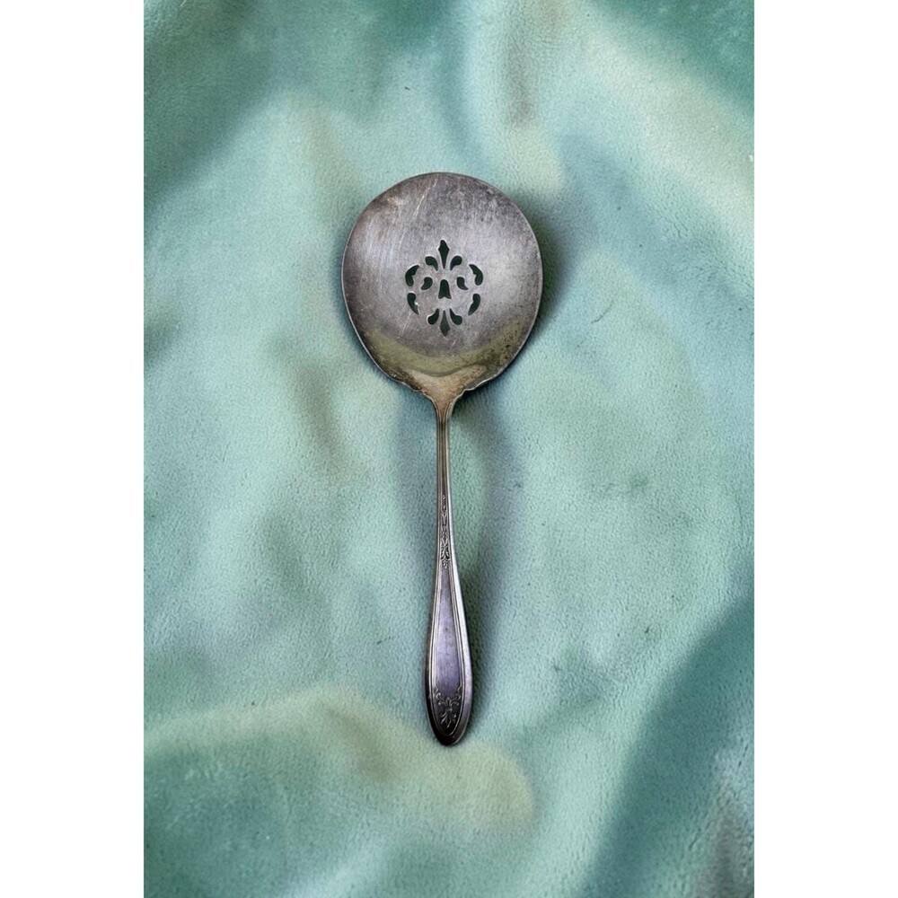 Antique Simeon L. & George H. Rogers Company Silverplate Server, Slotted Spoon
